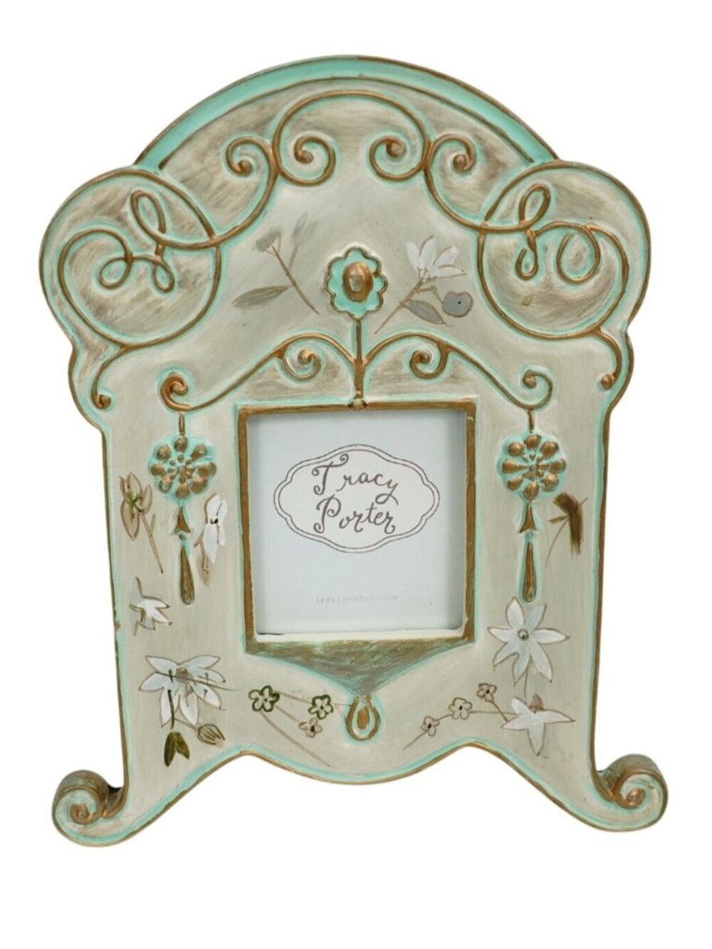 TRACY PORTER Photo Frame Laurel 8" high Frame 2.25" Picture Shabby Chic